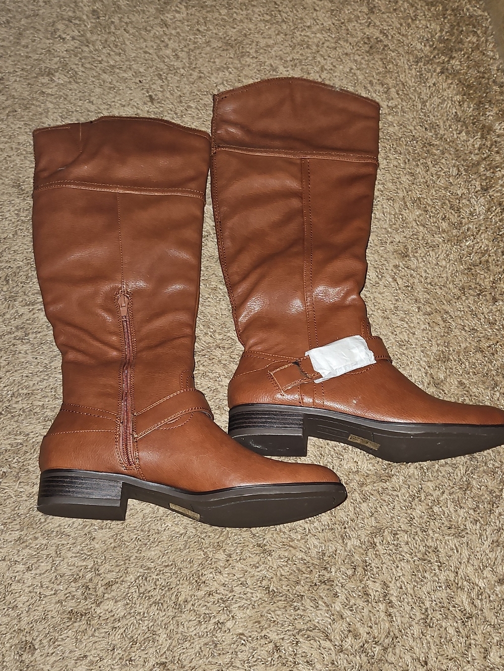 JustFab Tall Brown Riding Boots